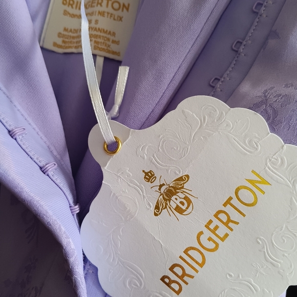 Bridgerton x Primark Lavender Floral Corset Top Strapless Boned NWT S - Picture 6 of 6